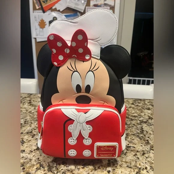 Loungefly Disney Chef Minnie Mouse Backpack - NWT Amazon.com: Loungefly Disney Chef Minnie Cosplay Womens  main image 4